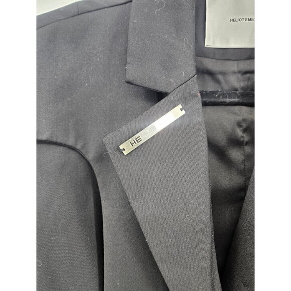 Heliot Emil Bondage Strap Blazer Mens S Black Jacket - Picture 4 of 15